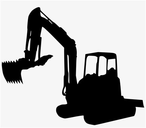 mini excavator silhouette|excavator bucket silhouette.